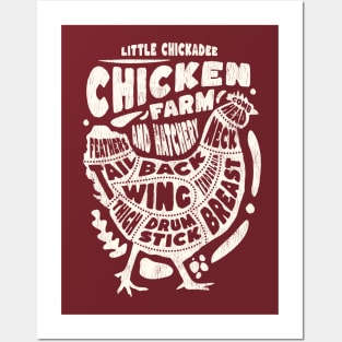 Chicken Parts Anatomy Little Chickadee Chicken Farm and Hatchery Posters and Art